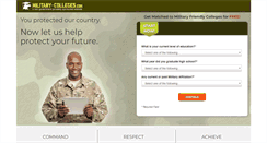 Desktop Screenshot of military-colleges.com